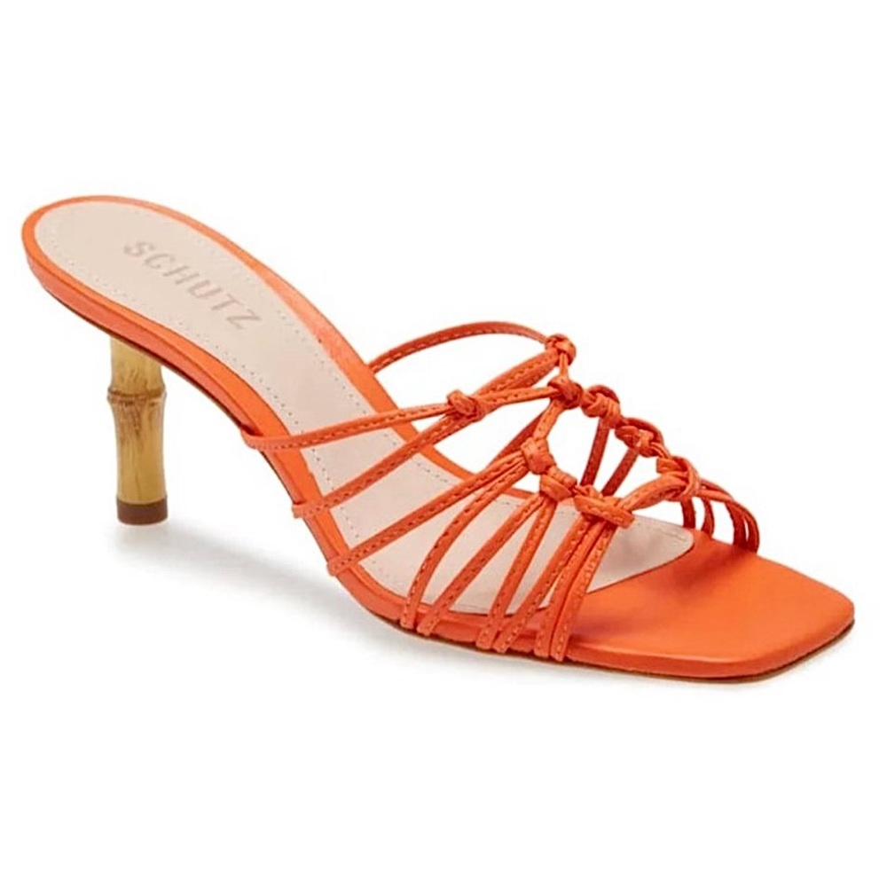 SCHUTZ Delini Strappy Kitten Heel Sandals. Size 7